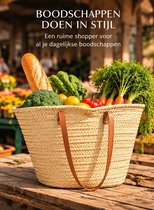 Boodschappentas - Riet – Shopper - Rieten Strandtas - 50 (B) x 35 (H) x 26 (D) cm - Lang Hengsel - Shopping Bag - Ibiza Strandtas - Boodschappentassen Stevig - 100% Natuurlijke Materialen