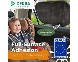CARAMAZ Zonnescherm Auto Baby met UV-bescherming, REACH-gecertificeerd – Opti-Dark – GSM100+ – verduistering 51x31 cm - ShopVlot