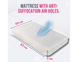 SnelShoppen - Co Sleeper Matras 83x50cm Geschikt voor Babybed Chicco Next2Me Dream Magic Air | Ademend Baby Matras met Bamboe Hoes | Anti-Stick Struct