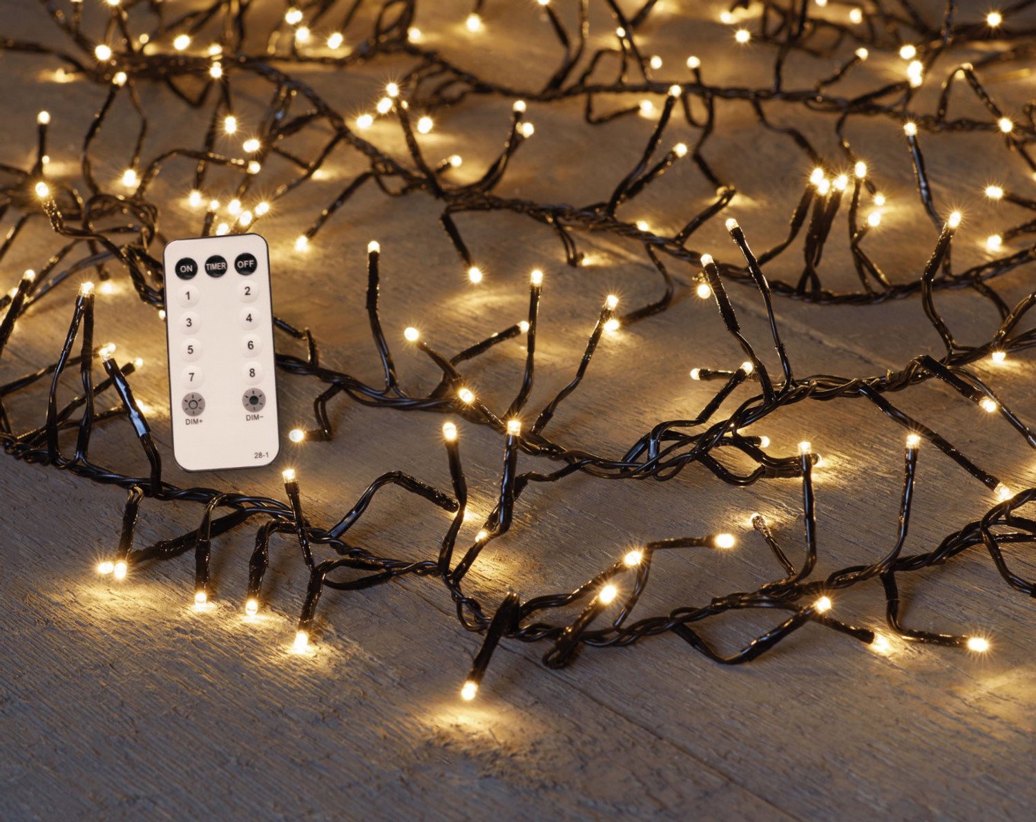 Treeclusterverlichting 768l met afstandsbediening 10m warm wit Anna...