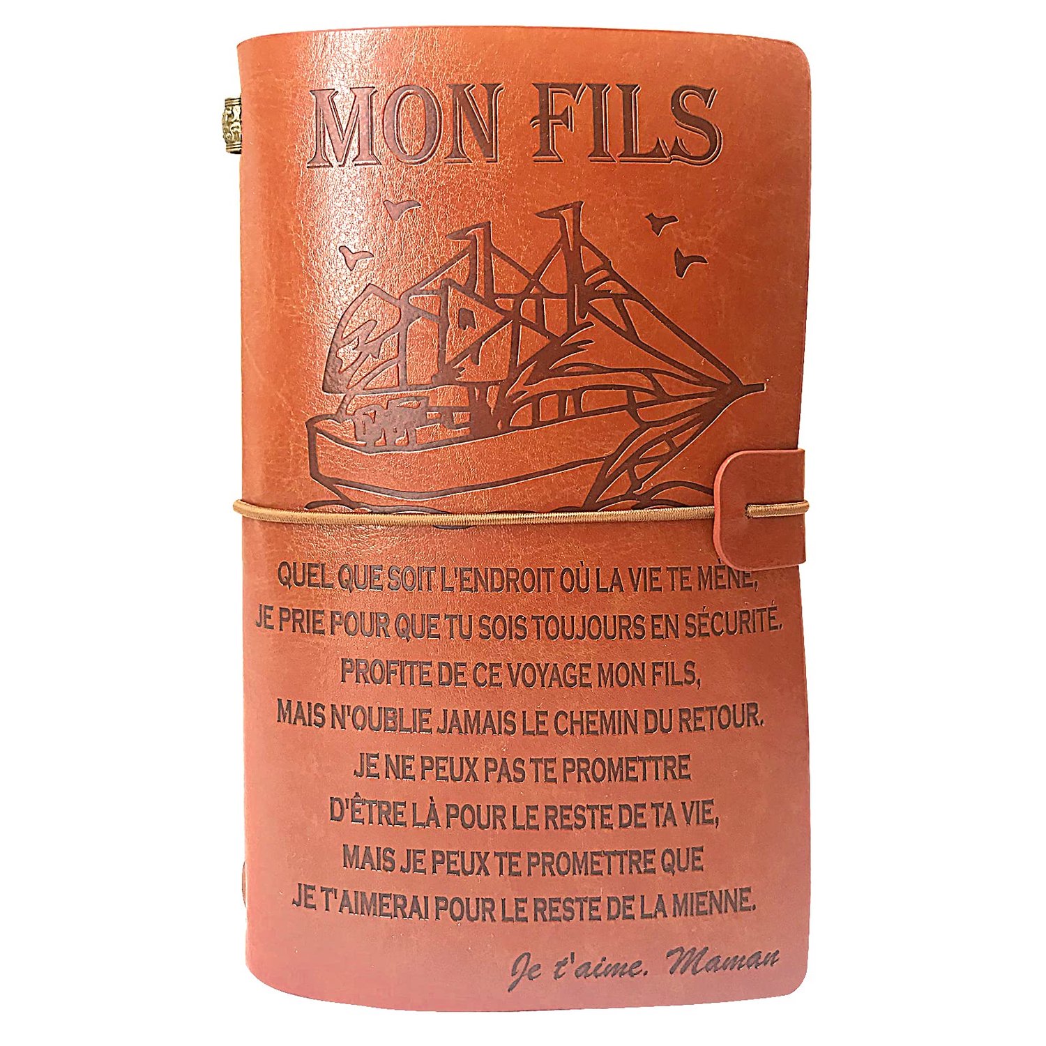 Notitieboek met maan draad - leer - vintage uitstraling - ideaal voor dagboekschrijvers - ShopVlot