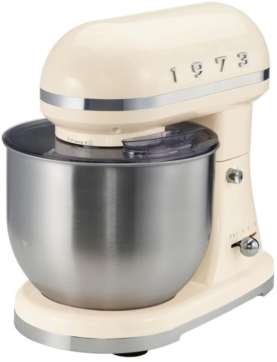 Silvercrest Keukenmachine - 5 L - Beige - Retro - Vermogen: 600 W - Inhoud: 5 L - Snelheden: traploos (1-8) — afbeelding 2