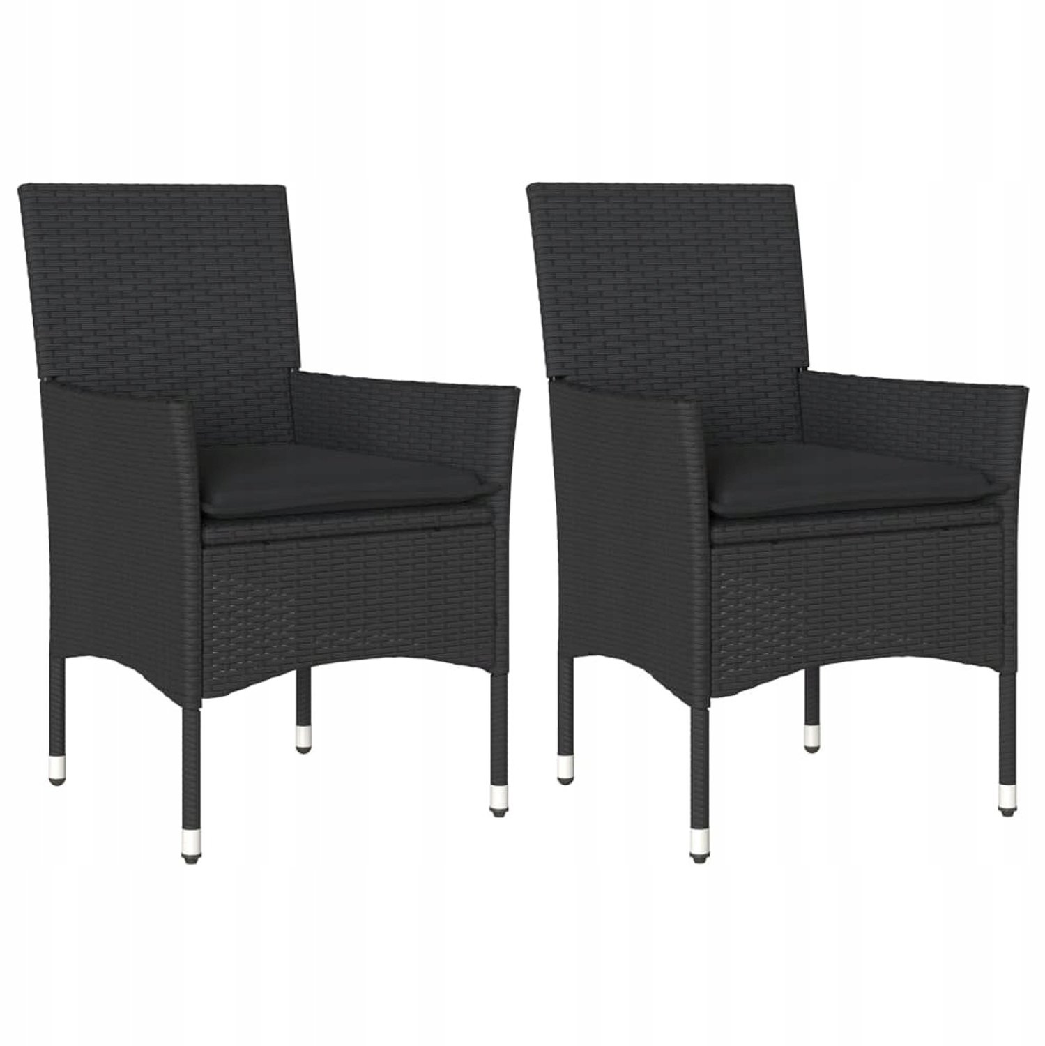 2x Tuinstoel met Kussen - Stabiel Rotan voor Terras & Balkon
