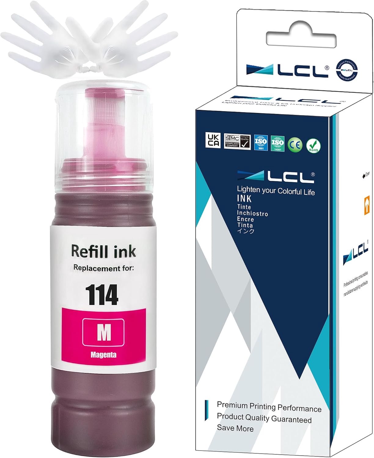 Inktfles 70ML - Magenta - Vervangend voor EPSON ECOTANK ET-8500 ET-8550 - Tot 2300 pagina's - ShopVlot