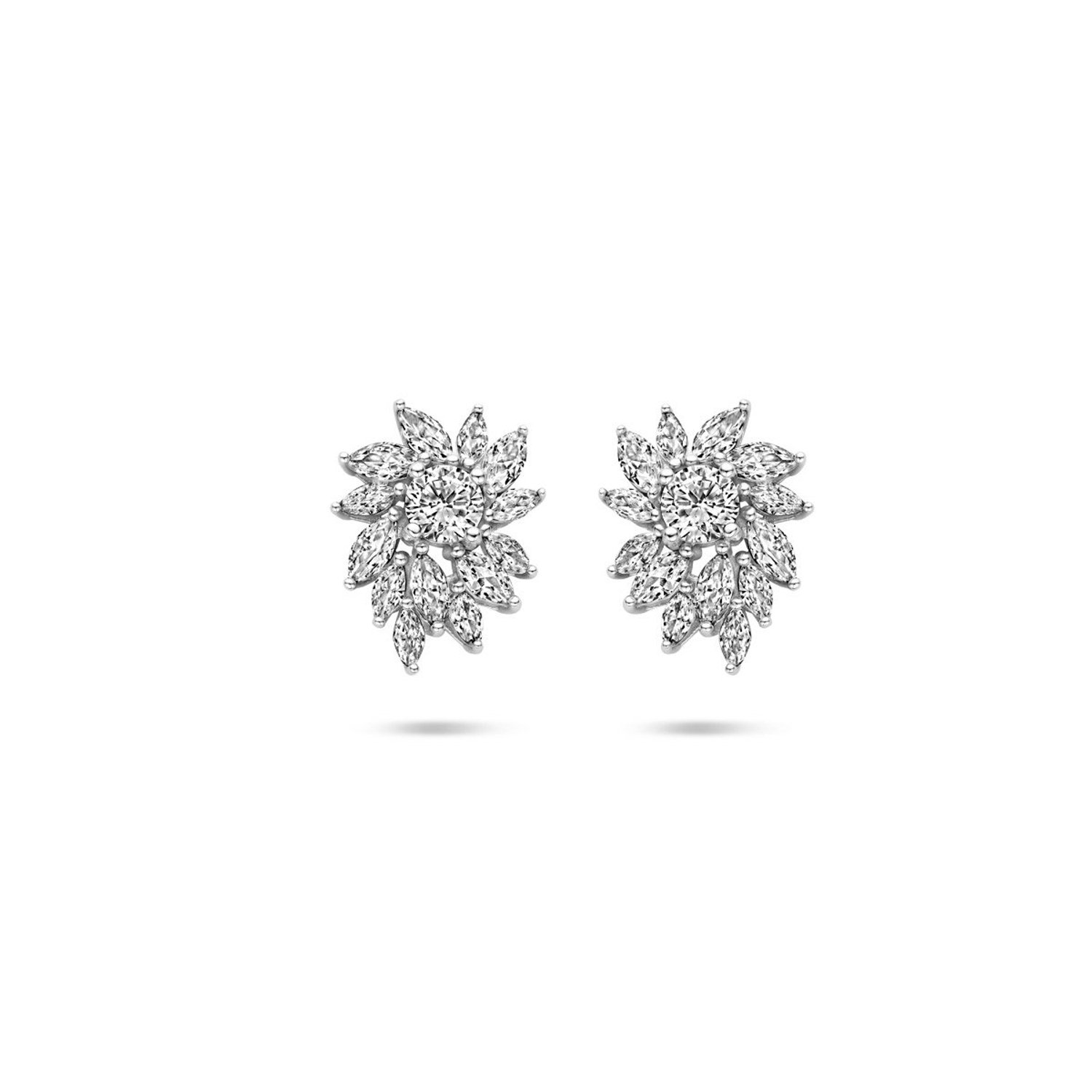 Zilver Gerhodineerd Oorknoppen Zirkonia 18 mm 1339240