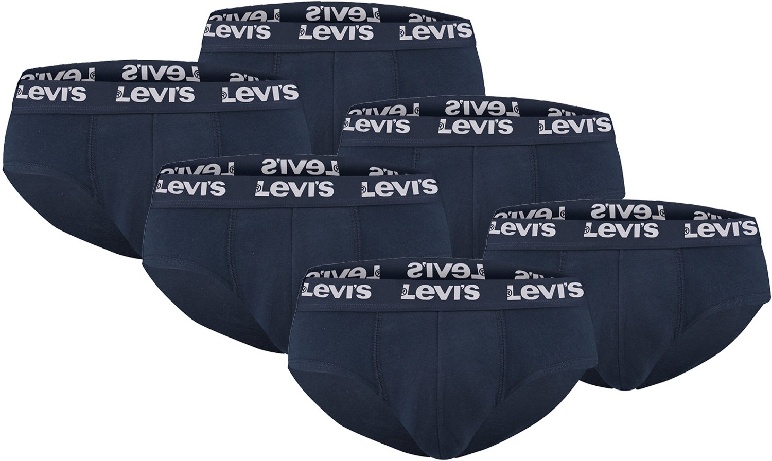 Pack of 6 men's Levis REPEAT LOGO Brief shorts underwear pants