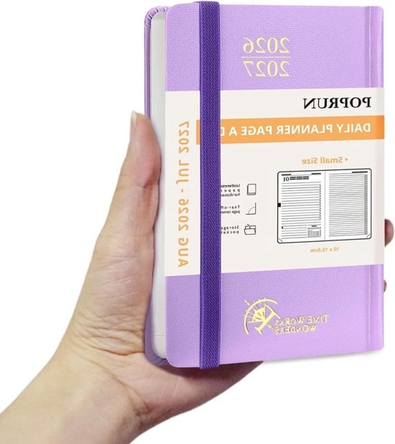 Agenda Pocket 2026 2027 - Dagplanner Schoolplanner - Afspraken Plannen - 1 Pagina Per Dag - 16 x 105 cm