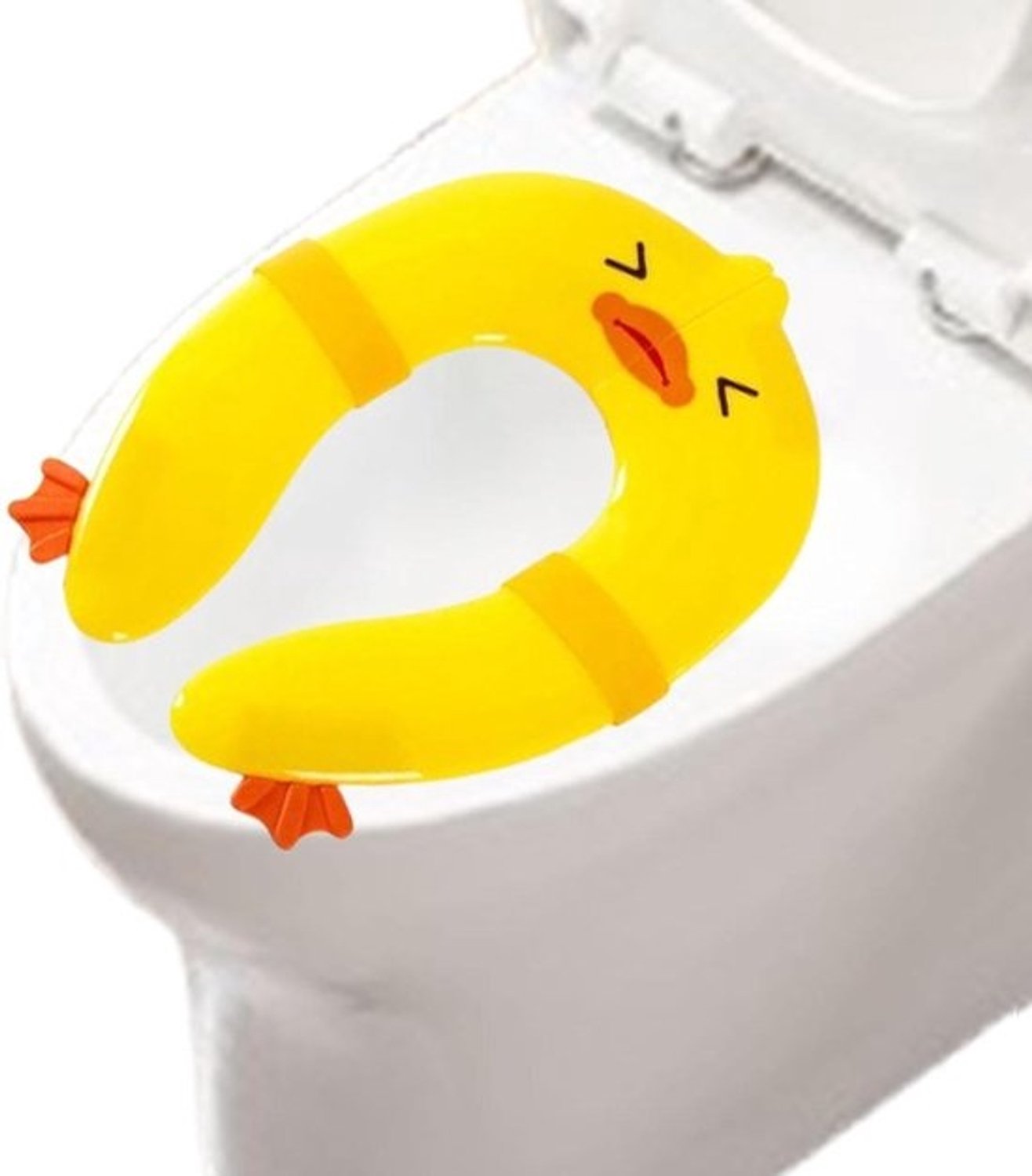 WC-stoelhoes Eend - Toilethoes Pluche - Badkamer Decoratie - Zacht en Comfortabel - 27 x 363 cm - Knipper