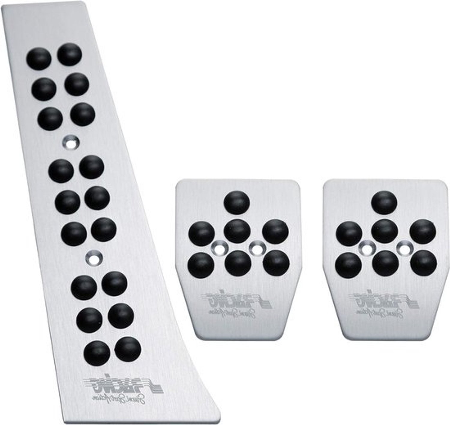 Sportpedaal Set - Auto Pedalen - Verbeteren Grip - Anti-slip Rubber - 3 Delig - Chroom