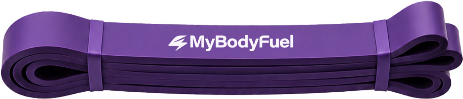 MyBodyFuel - Weerstandsband - Power Band - Fitness Elastiek - Resistance Band voor Pull Ups, Krachttraining & Stretching - 16-38 kg - Paars