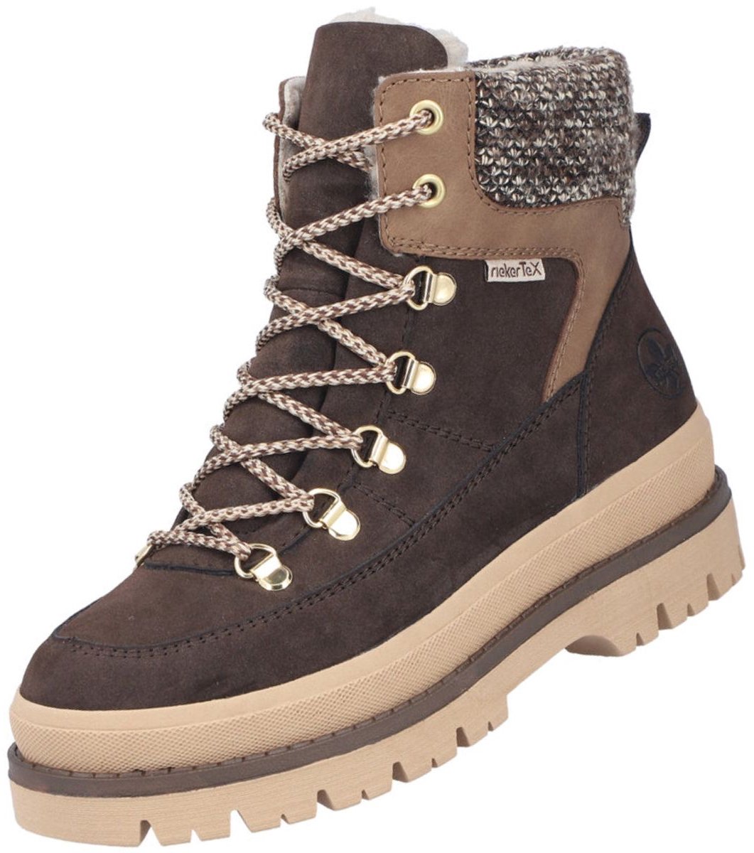 Rieker dames Tex-enkellaarsjes, gevoerd, bruin Y6210-25