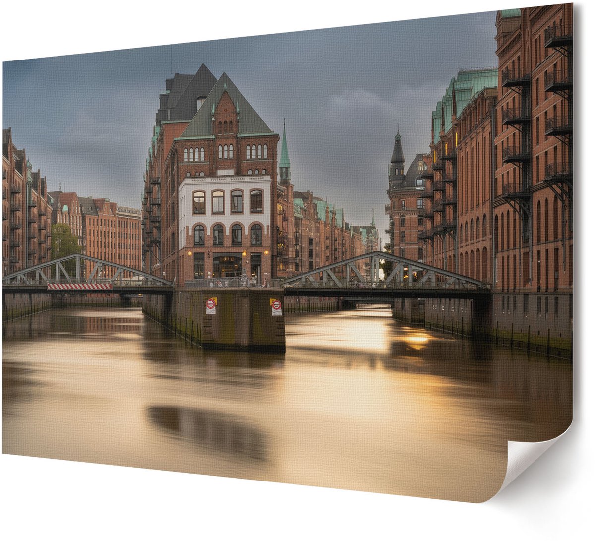 Coloray Polycanvas Wandposter - Mistig Landschap, Fotografie - A4 - Grijs Decoratie - Rechthoek - Wandkunstwerk - Woonkamer, Slaapkamer, Kantoor - Klassiek