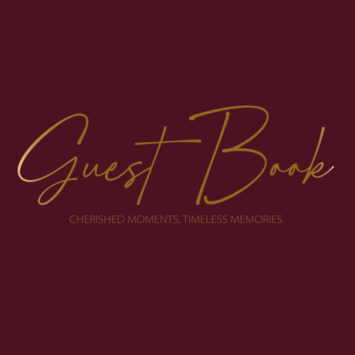 Elegant Burgundy Guest Book: Wedding & Special Events Memory Book - Baby Shower, Baptism, Retirement Party - ShopVlot
