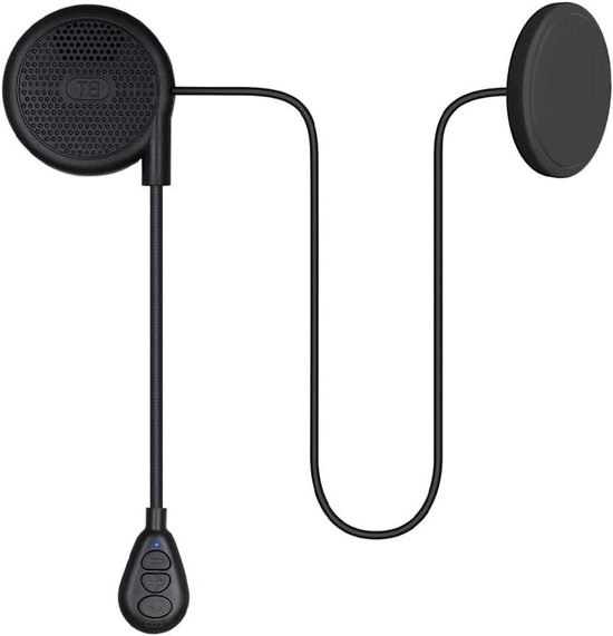 Motorfiets Headset - Dunne Oortjes - Veilig Communiceren - Ultra Dun Ontwerp - 8.9mm Dik - Zwart