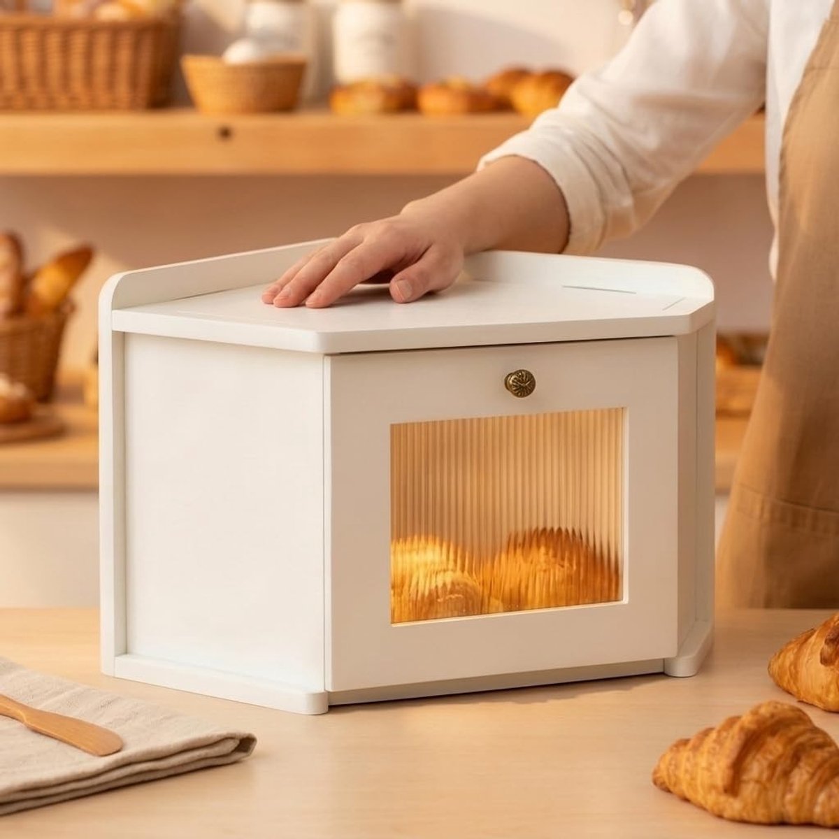 Grote Brooddoos voor Keukenopslag van Brood en Gebak, Ideaal voor Aanrecht en Versheid