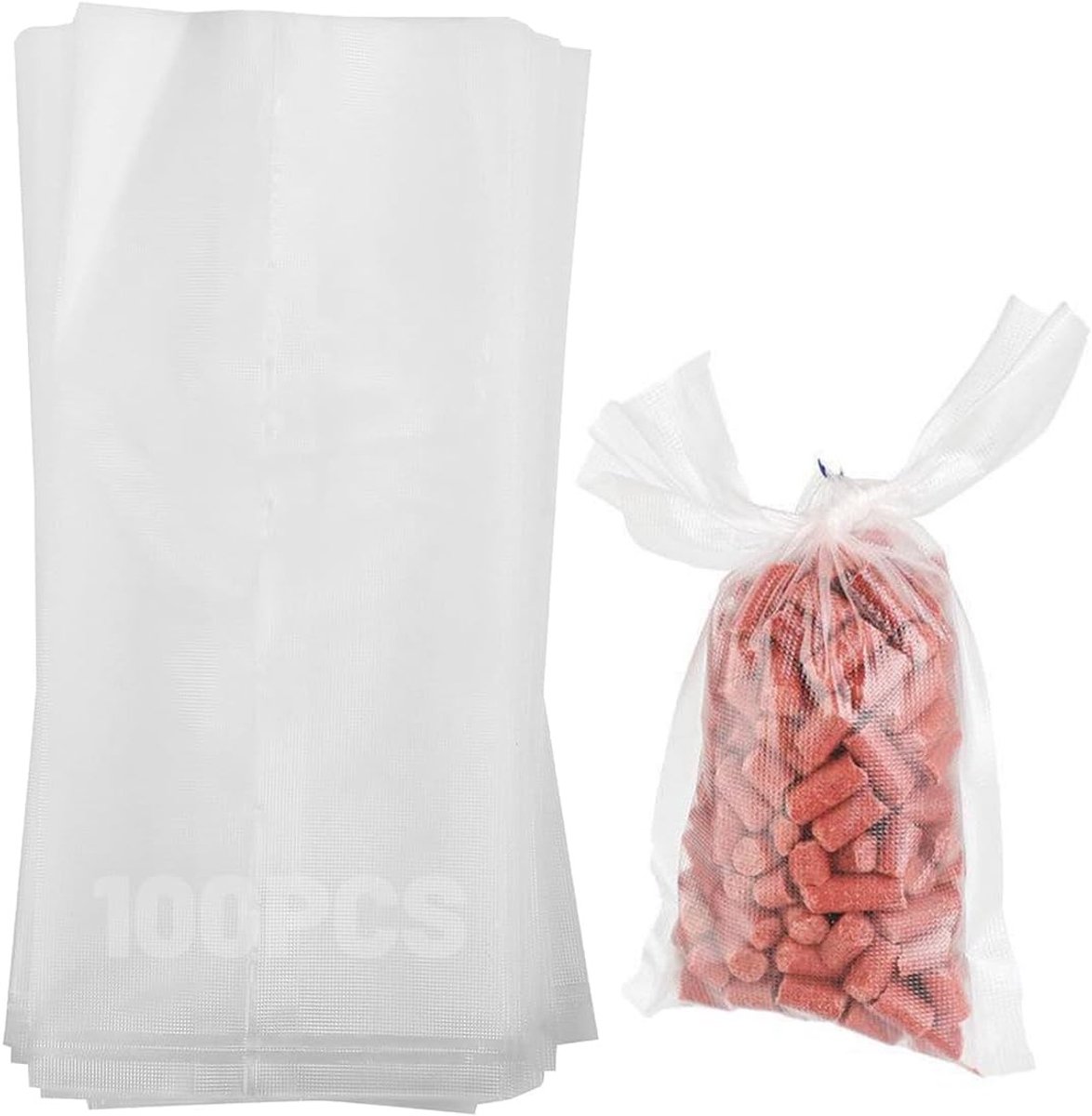 PVA Visserijzakken voor Karper, Ideaal voor Boilies, Maïs, Vismeel en Pellets, 70x140mm, 100 Stuks