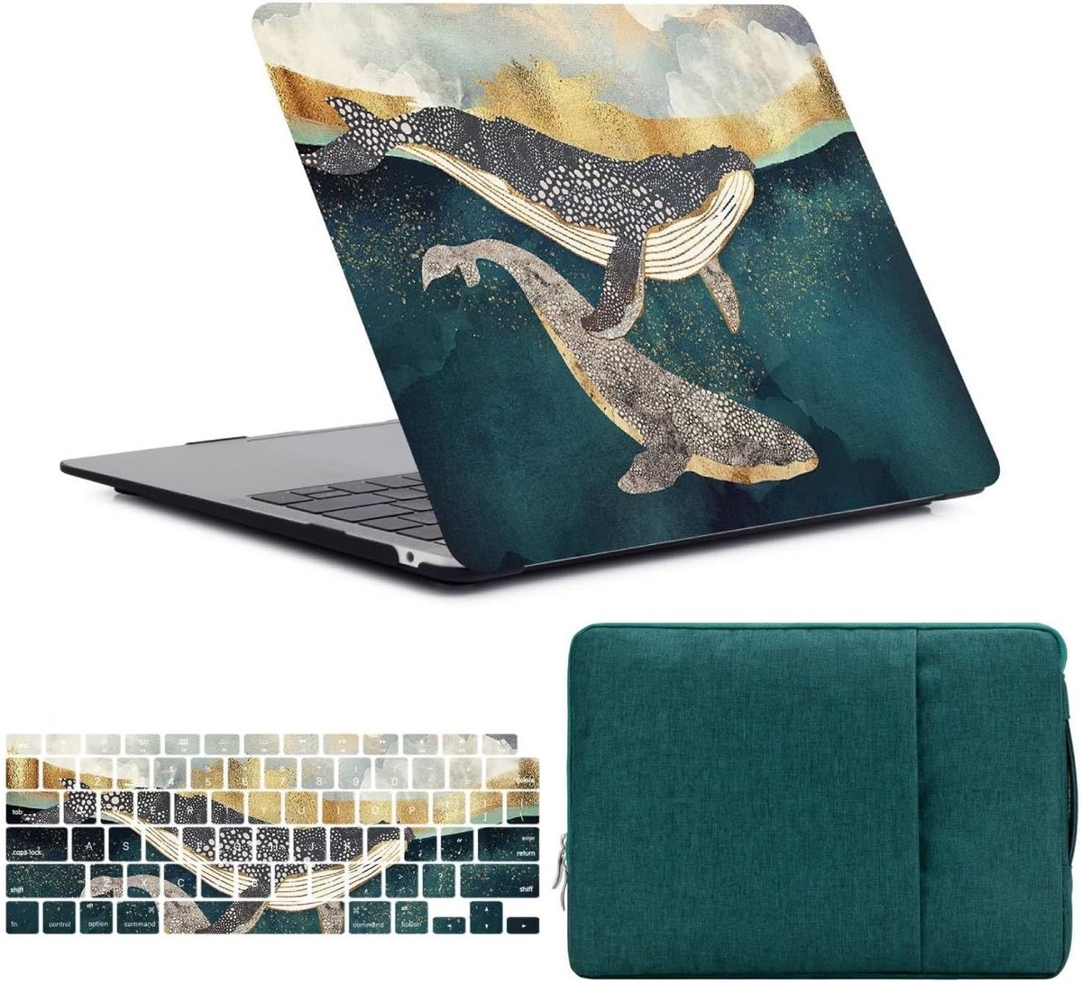 Beschermende hoes voor 14 inch MacBook Pro (2023, 2022, 2021) - Plastic case, sleeve en toetsenbordcover met Retina-display bescherming