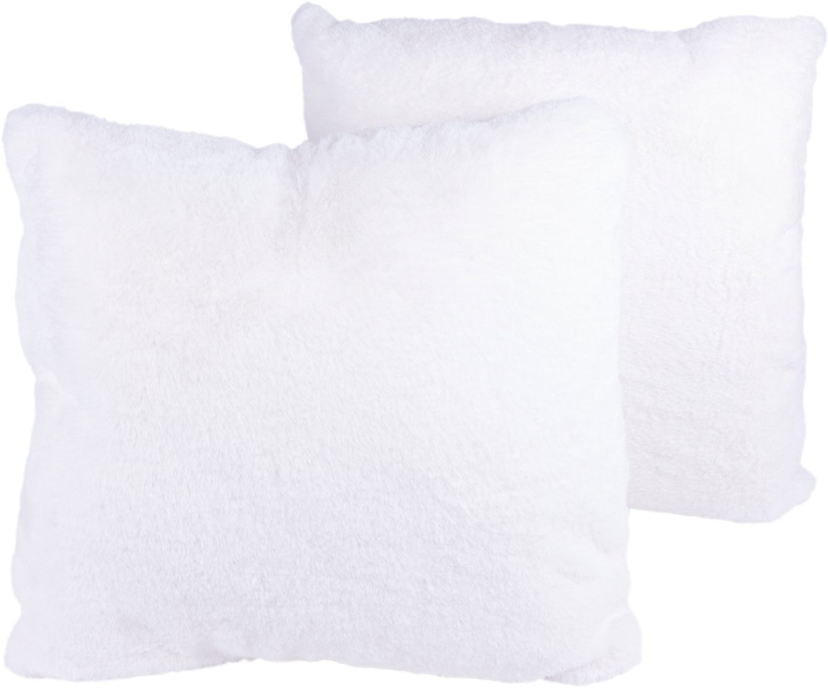 Padiro sierkussenset - 2-delige set - 45 x 45 cm - Wit - Polyester