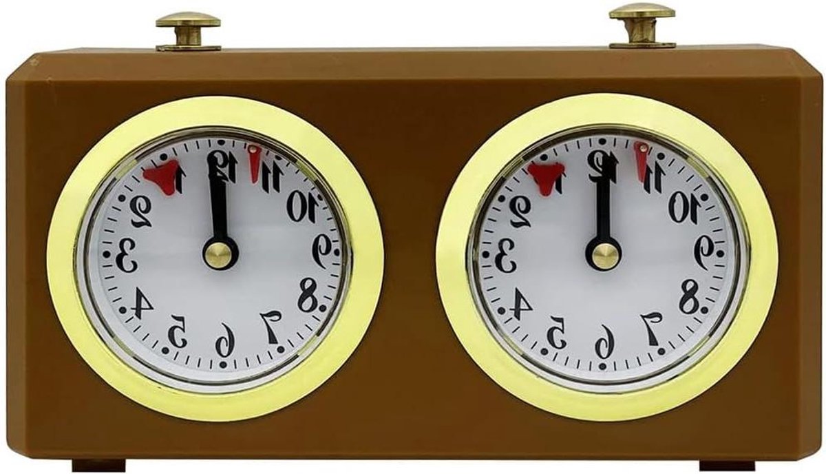 Mechanisch Schaakhorloge - Analoge Timer - Spel Tijd Meten - Geen Batterij Nodig - 22 x 16 x 11 cm