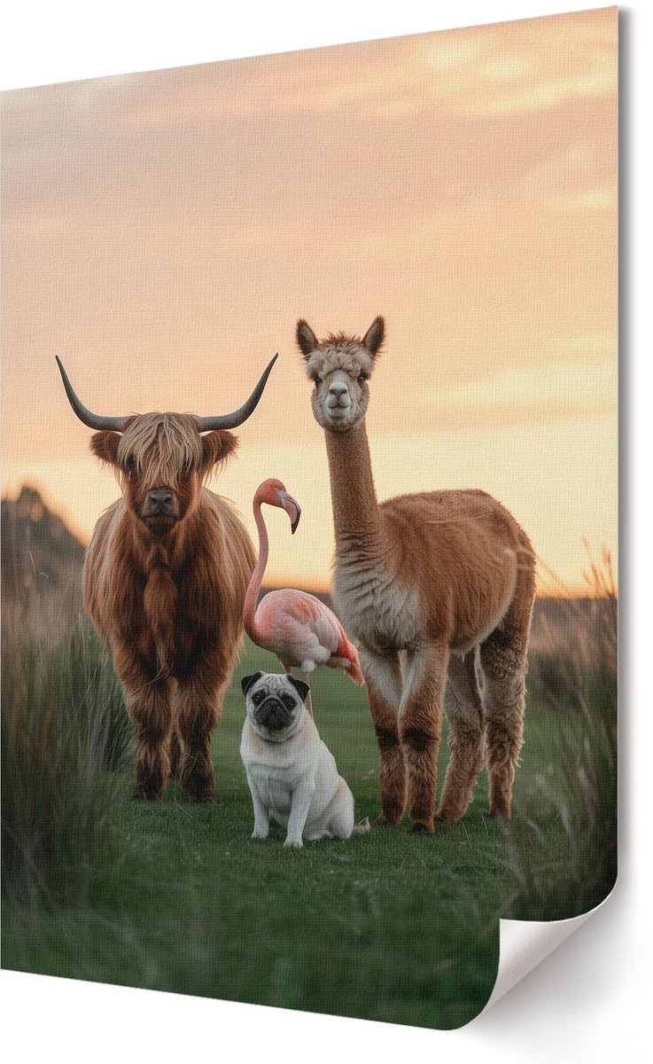Coloray Canvas Poster Polycanvas - Minimalistische Ruimte, Fotografie - A2 - Wit Decoratie - Rechthoek - Muurdecoratie - Woonkamer, Slaapkamer, Kantoor - Modern
