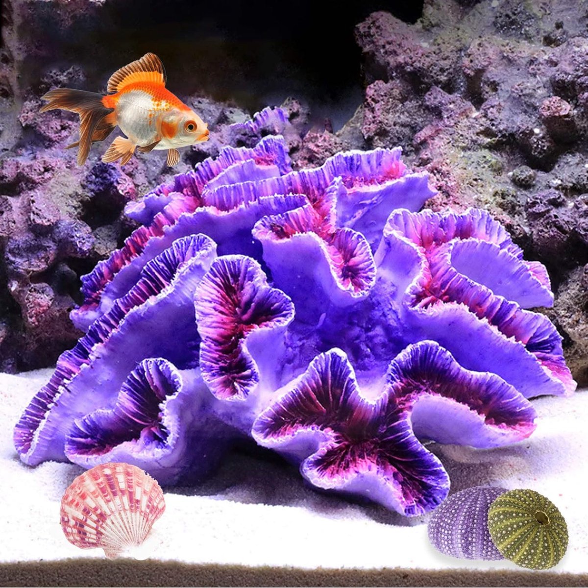 Koraal Ornamenten Decor Aquarium Planten Decoratie voor Aquarium Landschap, Paars