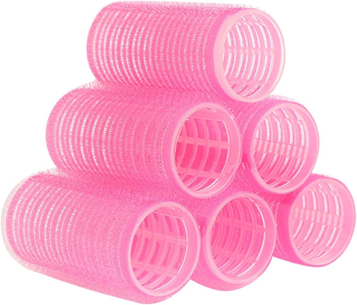 Haarkrullers,6 Stuks 40mm Haarrollers Zelfklevende Krullen Krultang voor Krullen en Vormgeven van Lang en Kort Haar(Kleur Willekeurig)