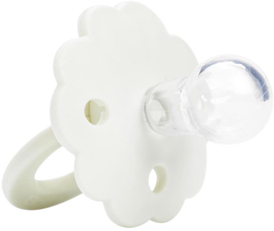 Elodie Binky Bloom 3m+ fopspeen - Fopspeen - Fopspenen - Silicone fopspeen - Vanilla White van Elodie — afbeelding 4