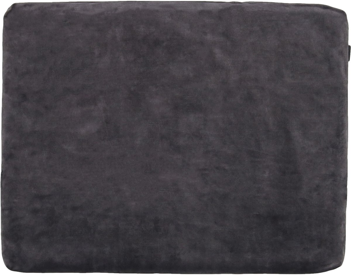 Kidsmill Velours Boxmatras Hoes Graphite 80 x 100 cm