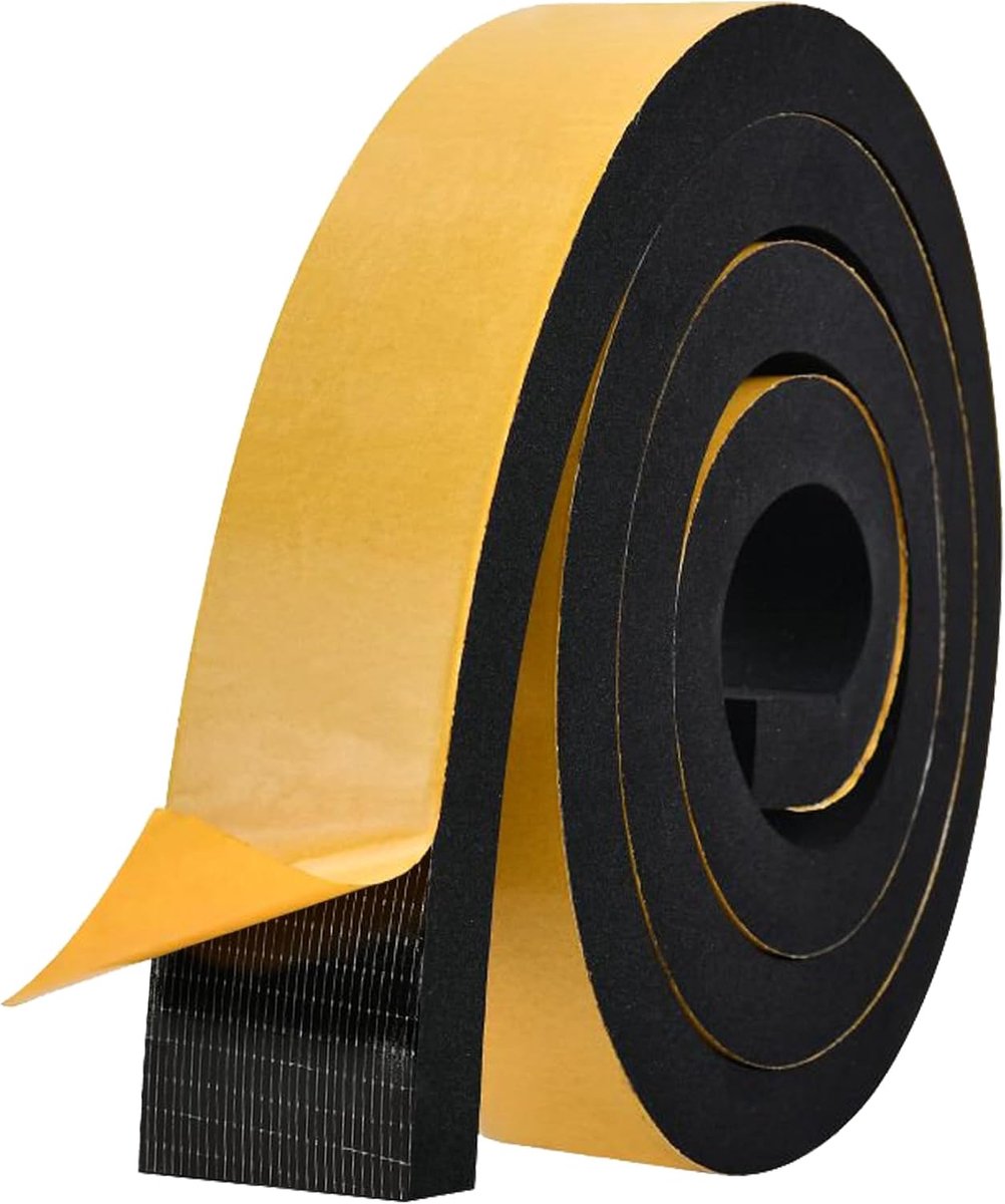Schuimrubberen Tape, Zelfklevend, EVA-Weerstrip Met Hoge Dichtheid, Afdichting, Anti-vibratie, Anti-botsing, Schokbestendig Voor Raamdeur, Auto, Airconditioner,50mm(W) x20mm(T) x2M(L)