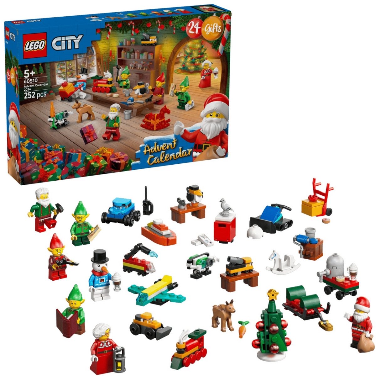 LEGO City Adventskalender 2026 Werkplaats van de Kerstman Speelgoed voor Kinderen 60510 – foto 4