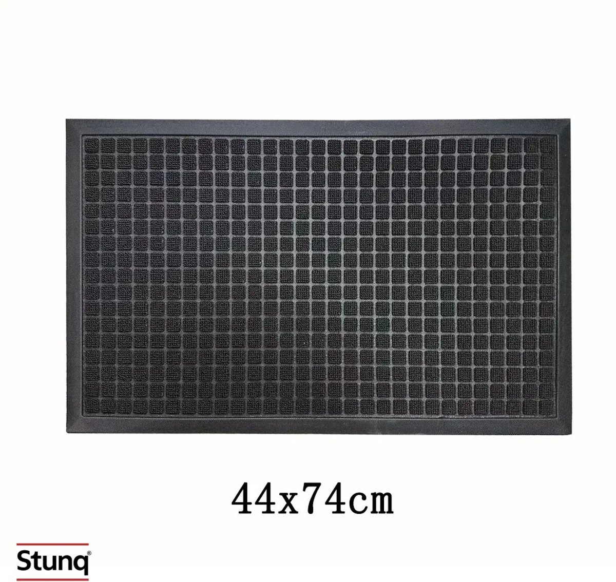 Stunq® Buitendeurmat Zwart 44x74 cm – Waterdicht, Antislip, Zware Kwaliteit