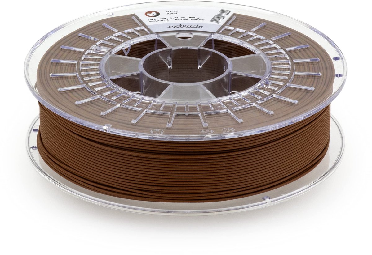 extrudr BDP ø1,75 mm (0,8 kg) 'Dark Wood/Holz' - filament op houtbasis! Biologisch volledig afbreekbaar. - ShopVlot