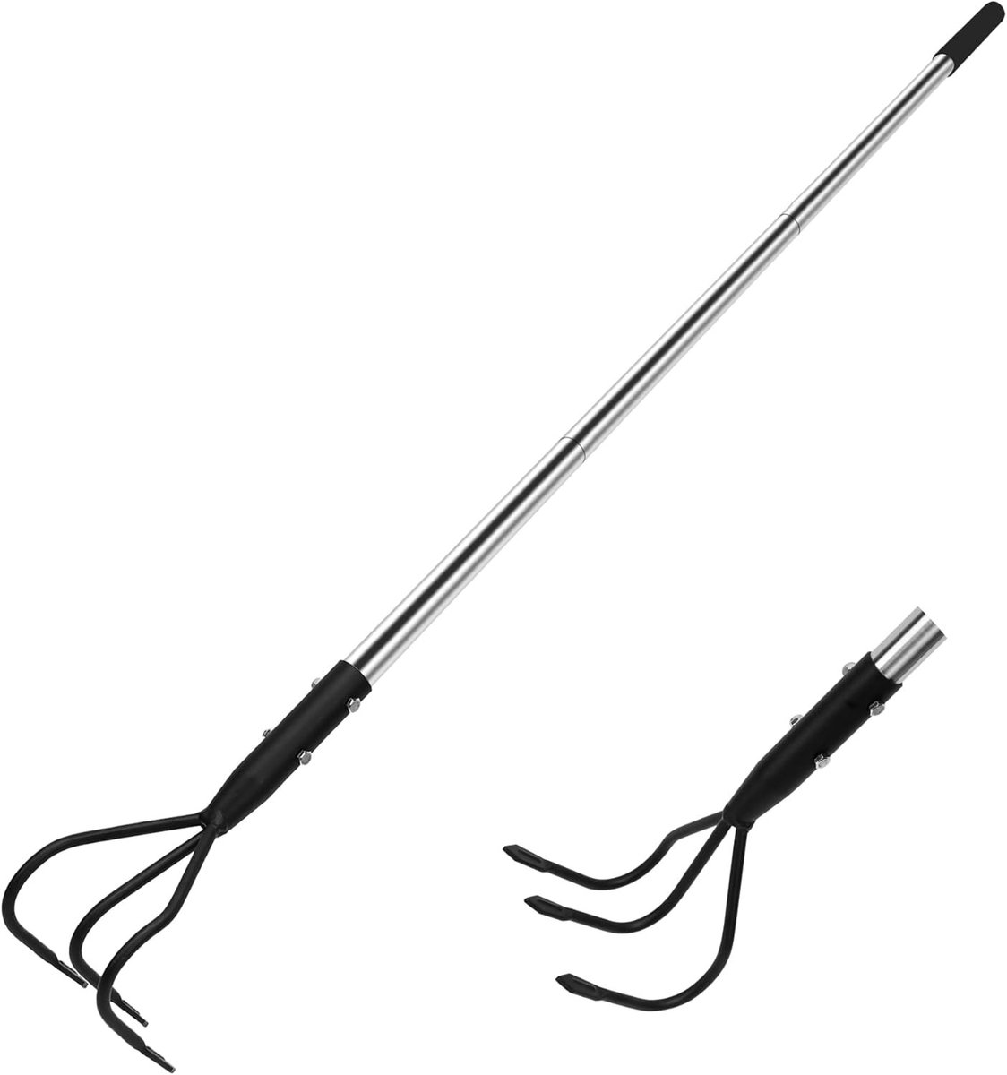 Multifunctionele Tuincultivator met 3 Punten en Verstelbare Handgreep van 145 cm voor het Losmaken van de Tuinbodem en Groenten Teelt