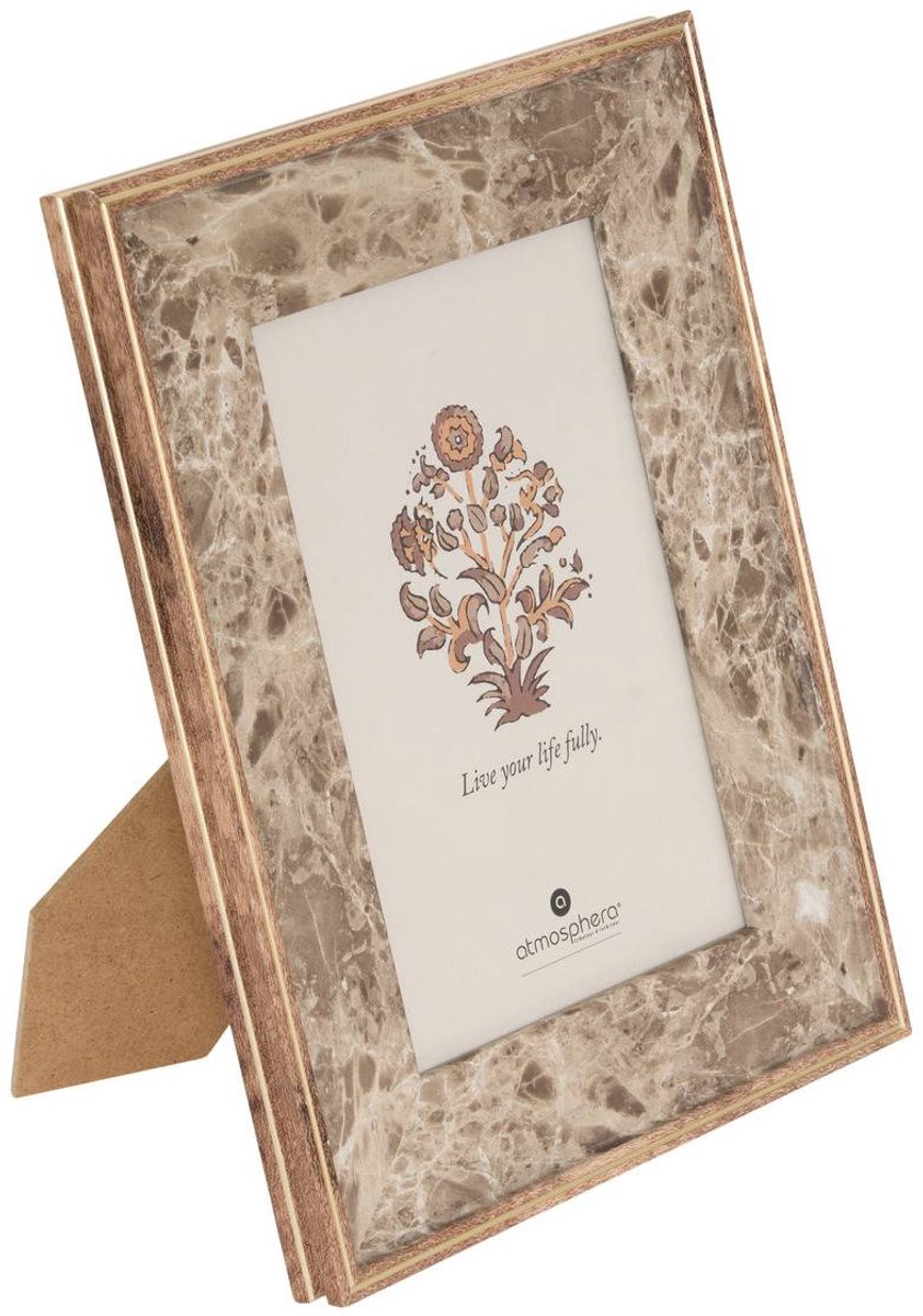 Atmosphera Créateur d'intérieur® Rechthoekige fotolijst Mable, 10 x 15 cm, bruin Marron