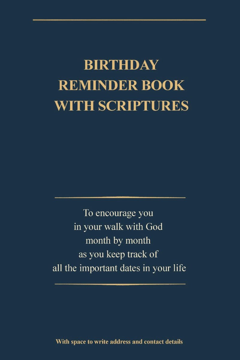 Birthday Reminder Book with Scriptures to Encourage You in Your Walk with God Month by Month as You Keep Track of All - ShopVlot