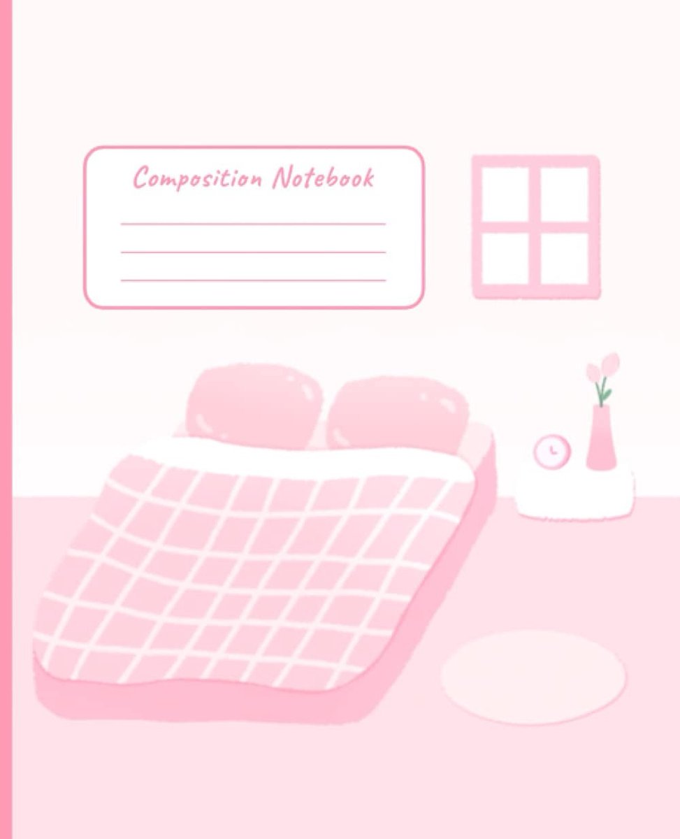 Pastel Pink Bedroom Composition Notebook: Sweet Room, College ruled journal for kids, students of school and relax - ShopVlot