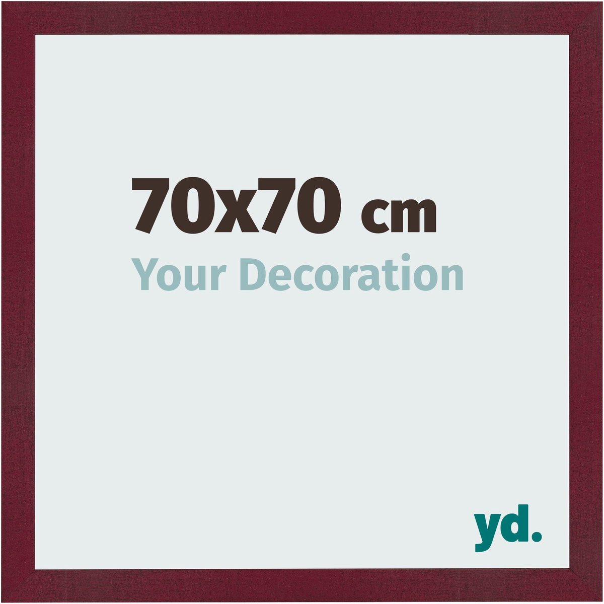 Your Decoration - Fotolijst 70x70 cm - MDF - Wijnrood Geveegd - Bologna