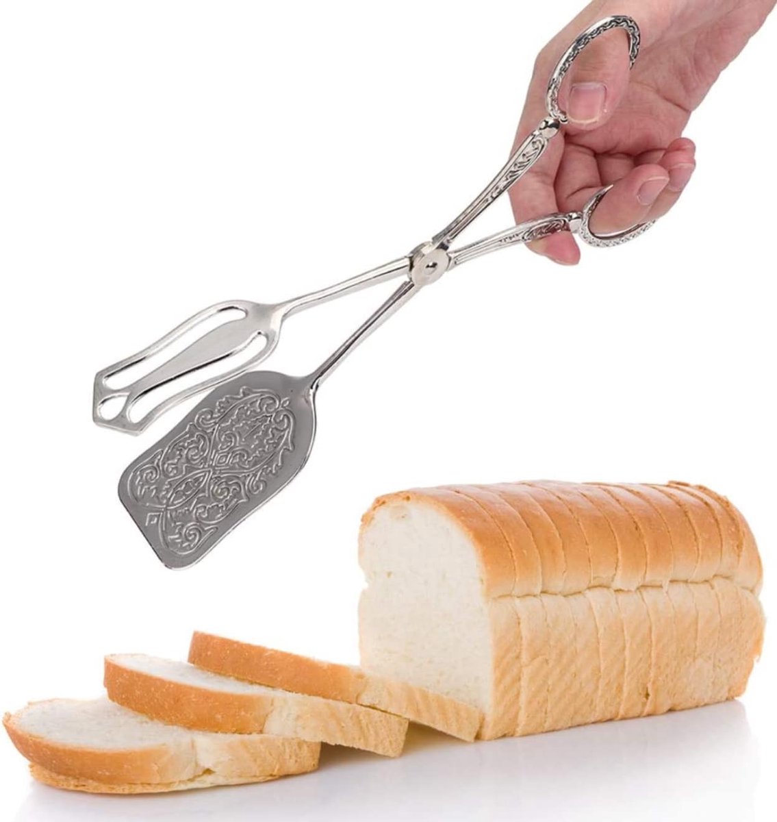 Salade tang retro zinklegering bakken levensmiddelen clip tang keuken gereedschap vierkante kop splitter