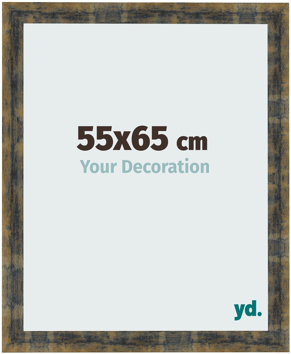 yd. Your Decoration - Fotolijst 55x65 cm - MDF - Blauw Goud Gemeleerd - Pisa