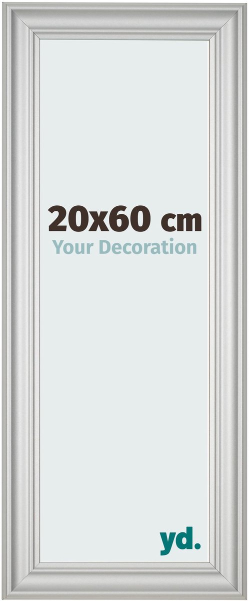 yd. Your Decoration - Fotolijst 20x60 cm - MDF - Zilver Mat - Lazio