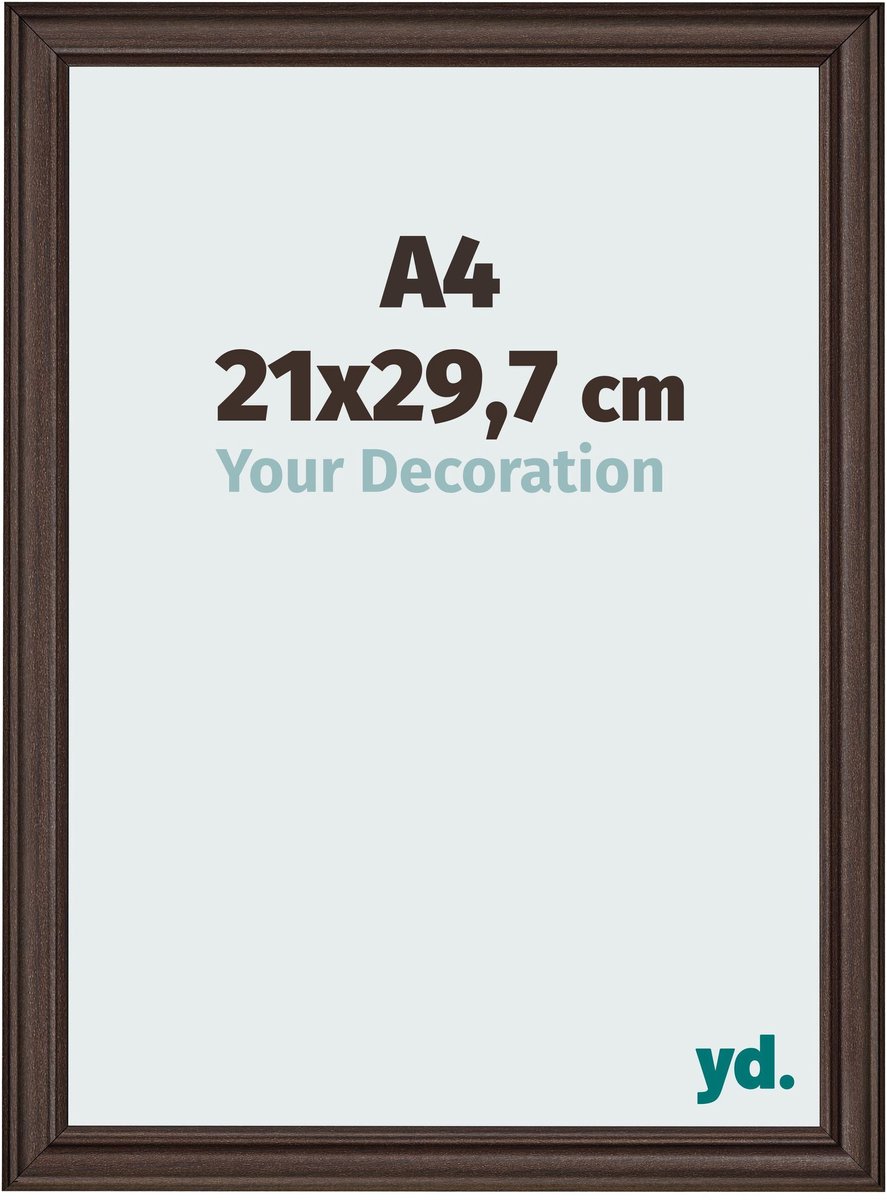 yd. Your Decoration - Fotolijst A4 21x 29,7 cm - MDF - Eiken Donker - Lazio