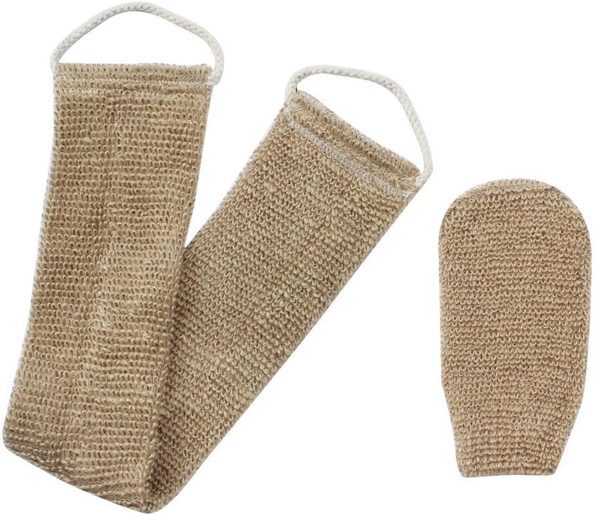 Jute Exfoliërende Douchehandschoen - Natuurlijke Hennep - Voor Alle Huidtypes