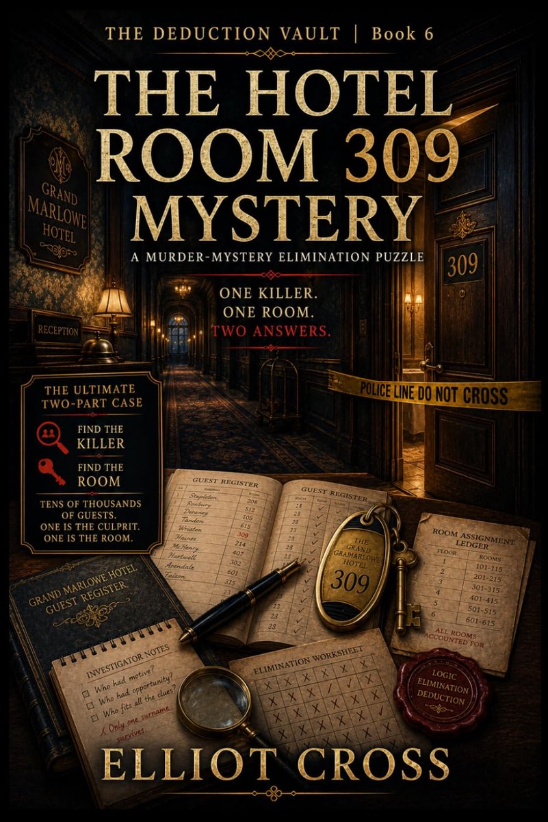 The Hotel Room 309 Mystery: A Murder-Mystery Elimination Puzzle for Adults - Find the Killer and the Room - ShopVlot