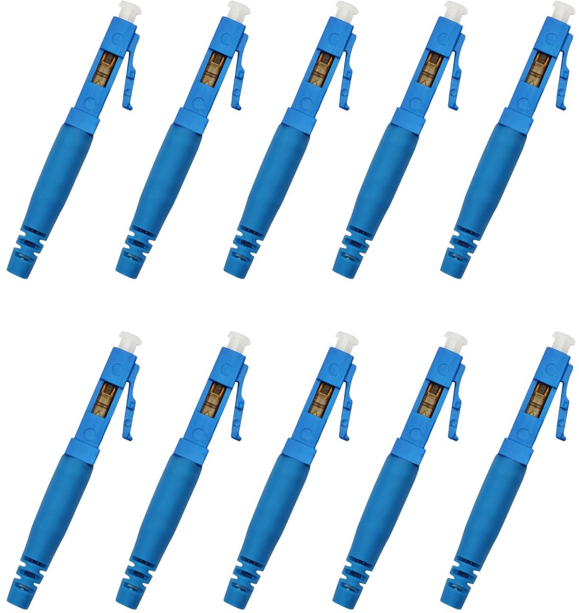 10Gtek LC-UPC Optical Fiber Quick Connector, LC fiber connector, applicable for quick assembly 250/900μm or 2.0/3.0mm - ShopVlot