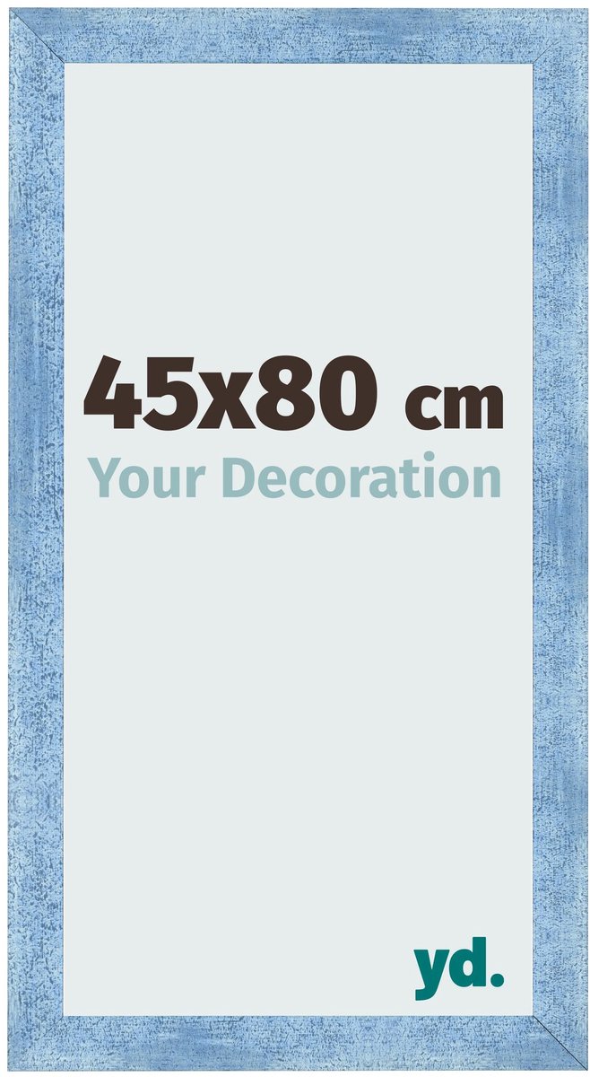yd. Your Decoration - Fotolijst 45x80 cm - MDF - Helder Blauw Geveegd - Pisa