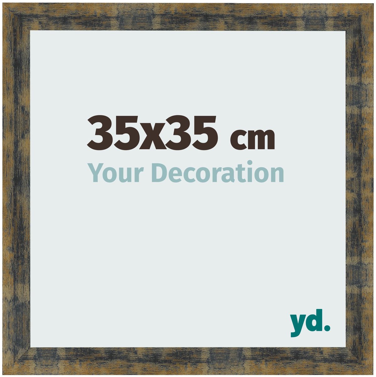 yd. Your Decoration - Fotolijst 35x35 cm - MDF - Blauw Goud Gemeleerd - Pisa