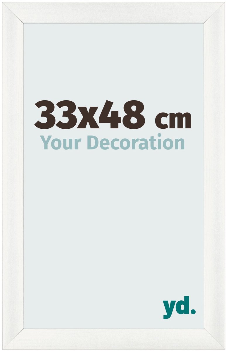yd. Your Decoration - Fotolijst 33x48 cm - MDF - Wit Geveegd - Pisa