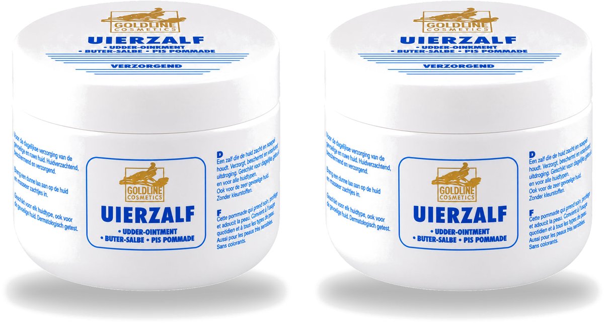 2 x Goldline - Uierzalf - Bodycrème - Beschermend - 250 ml - Bulkverpakking - 2 stuks