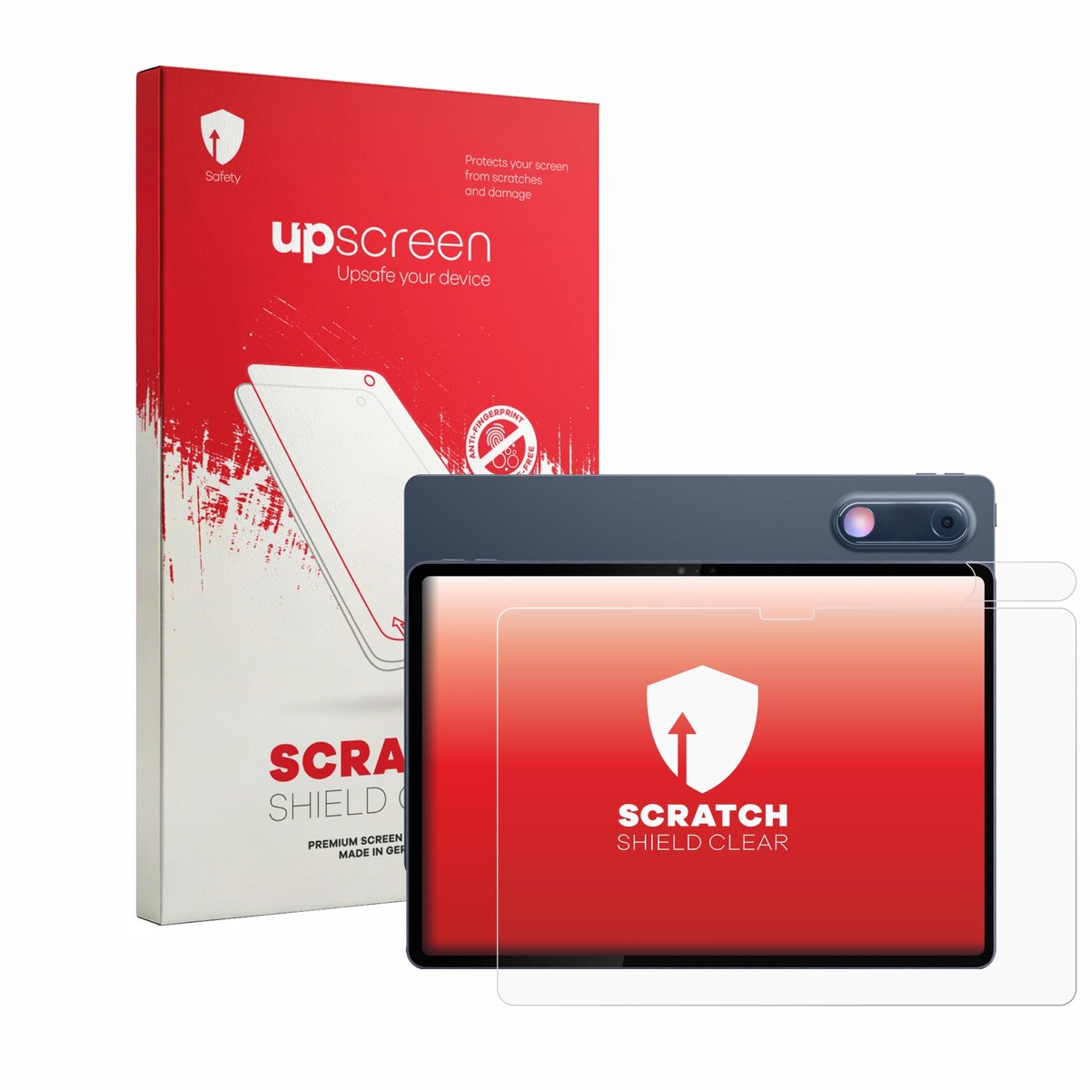 upscreen - Screenprotector voor Lenovo Yoga Tab Gen 2 (Voor+Camera) - Folie Beschermfolie transparant