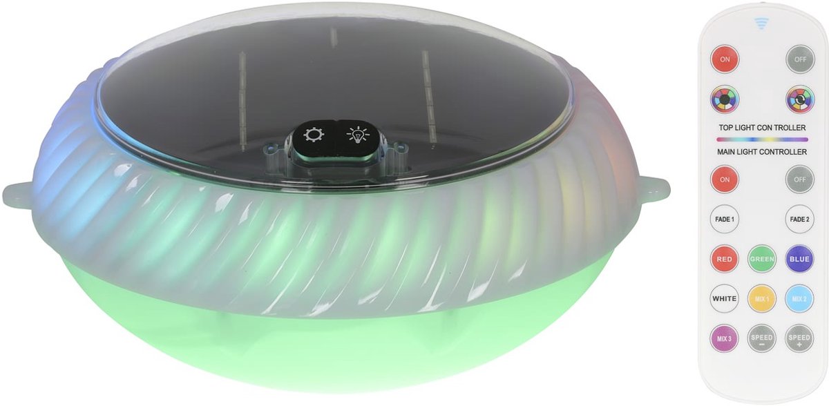 Lumineo Solar Drijflicht L:19,4 W:17,8 H:10 cm Warmwit/Multicolor